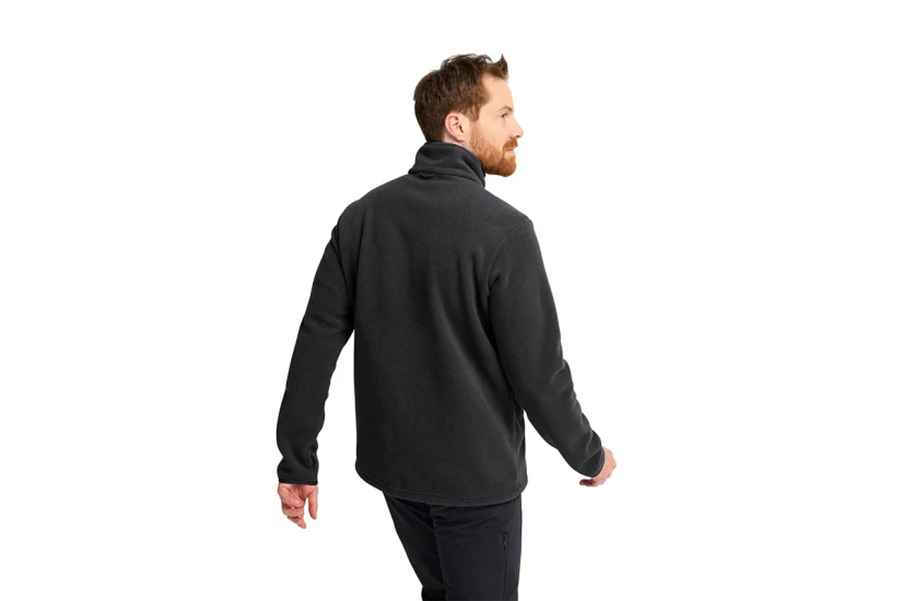 Jack Wolfskin Taunus 300 Midlayer Ανδρική Ζακέτα Fleece Μαύρη