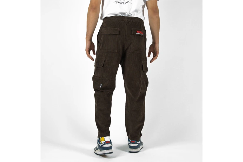 Bee Unusual Baggy Corduroy Ανδρικό Παντελόνι Cargo Καφέ