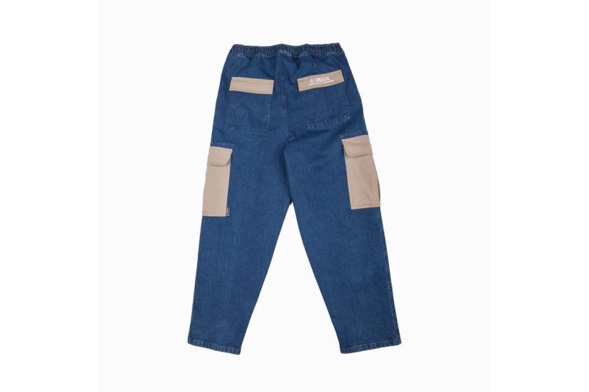 Bee Unusual Buggy Cargo Washed Ανδρικό Παντελόνι Τζιν Denim, Μπεζ