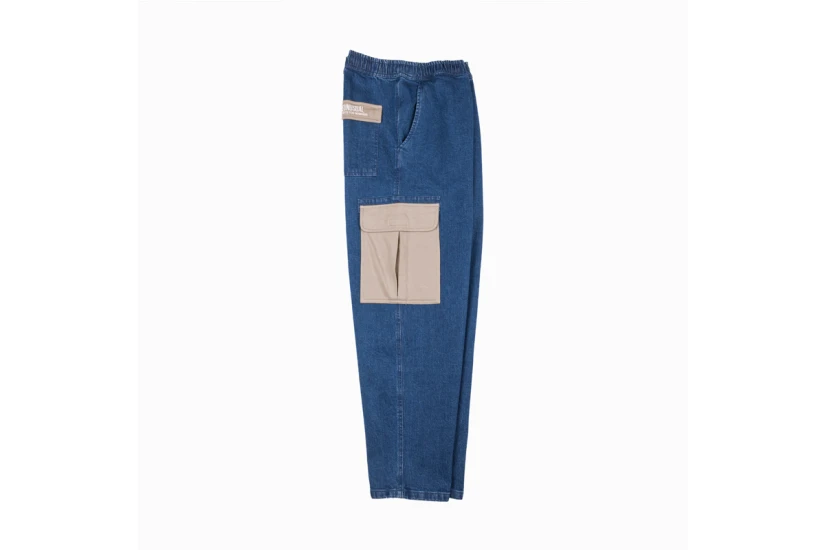 Bee Unusual Buggy Cargo Washed Ανδρικό Παντελόνι Τζιν Denim, Μπεζ
