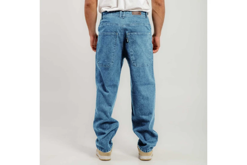 Bee Unusual Relaxed Washed Ανδρικό Παντελόνι Τζιν Μπλε