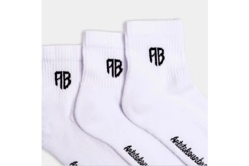 Antetokounbros Ab Logo Κάλτσες Κοντές 3 Ζευγάρια (ACMS352005 100)