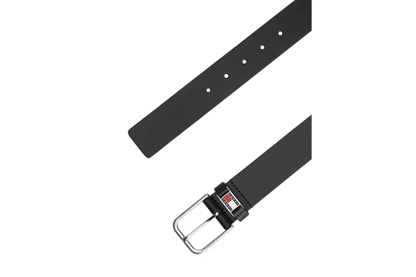 Tommy Jeans Scanton Leather Ανδρική Casual Ζώνη Μαύρη