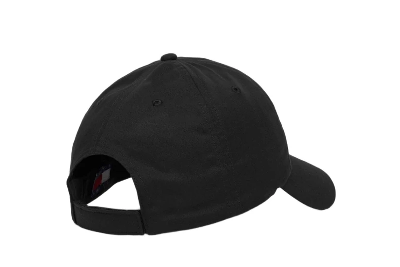 Tommy Jeans Linear Logo Embroidery Baseball Ανδρικό Καπέλο Velcro Μαύρο