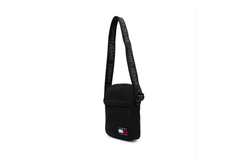 Tommy Jeans Essential Ripstop Τσαντάκι Χιαστί - Ώμου Μαύρο 1,5L