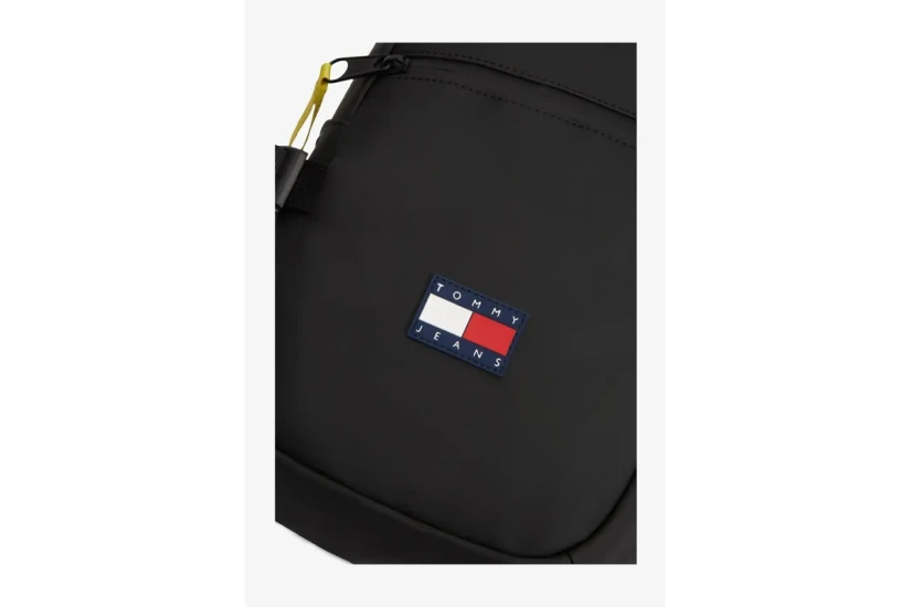 Tommy Jeans Rubberised Logo Sling Τσαντάκι Ανδρικό Χιαστί - Ώμου Μαύρο 8L