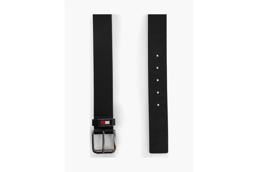 Tommy Jeans Roller Buckle 4.0 Ανδρική Casual Ζώνη Μαύρη, Ασημί