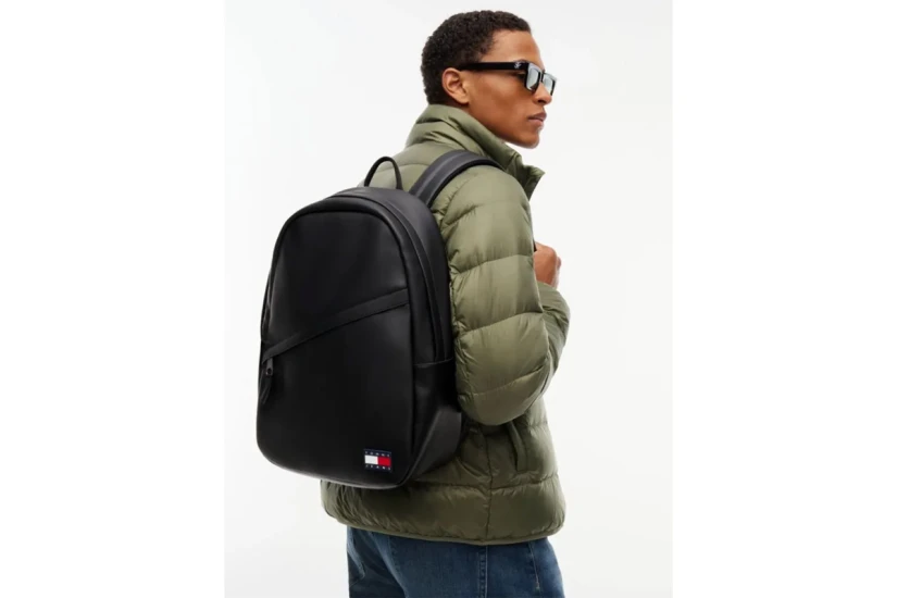 Tommy Jeans Essential Rubberised Logo Dome Τσάντα Πλάτης Casual (AM0AM14620 BDS)