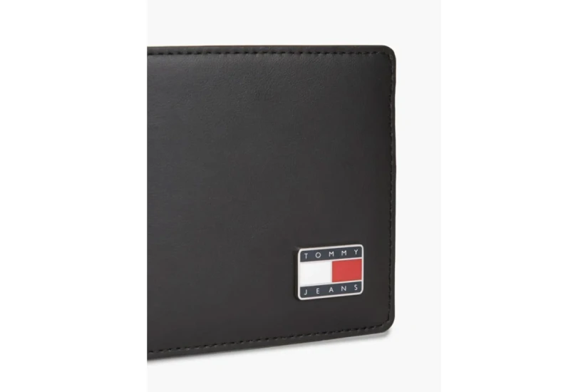Tommy Jeans Leather Logo Plaque Bifold Πορτοφόλι (AM0AM14630 BDS)