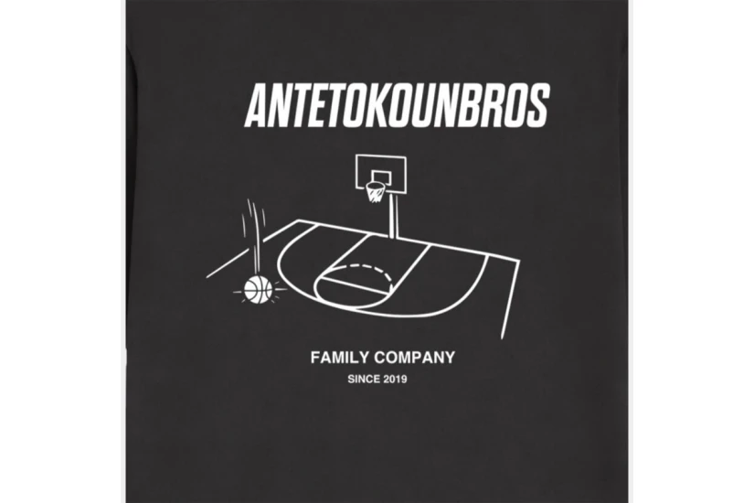 AntetokounBros Court Παιδικό Κοντομάνικο T-Shirt Μαύρο