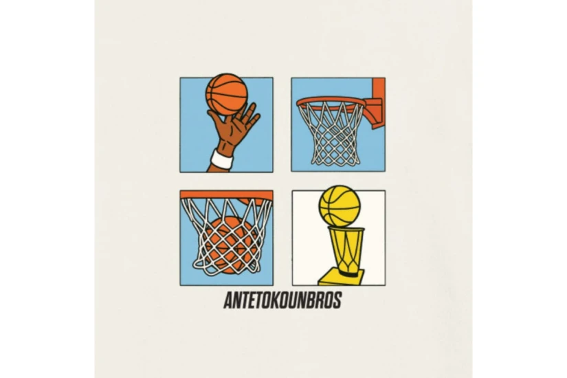 AntetokounBros Storyboard Ανδρικό Κοντομάνικο T-Shirt Λευκό