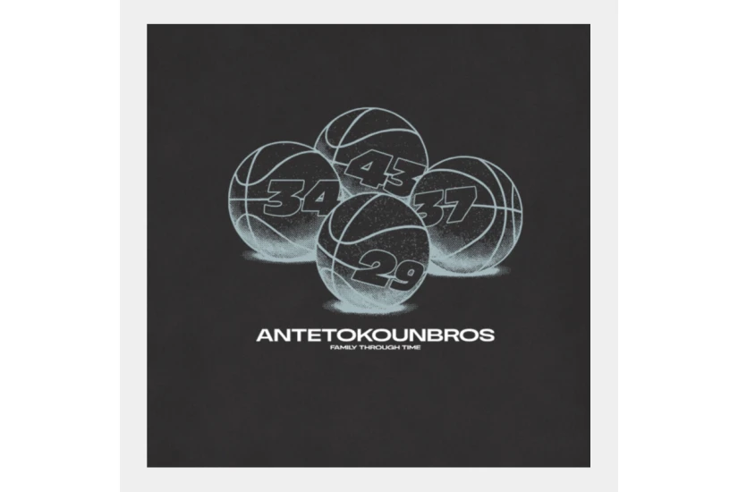 AntetokounBros Full Court Ανδρικό Κοντομάνικο T-Shirt Μαύρο