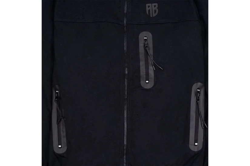 AntetokounBros Tech Fit Ανδρική Βαμβακερή Ζακέτα με Κουκούλα Μαύρη