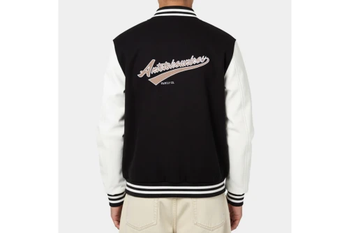 Antetokounbros Varsity Μπουφάν Bomber Ανδρικό (APCD352U58 BLACK-OFF WHITE)