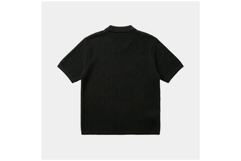 AntetokounBros Knitted Oversized Ανδρικό Polo T-Shirt Μαύρο