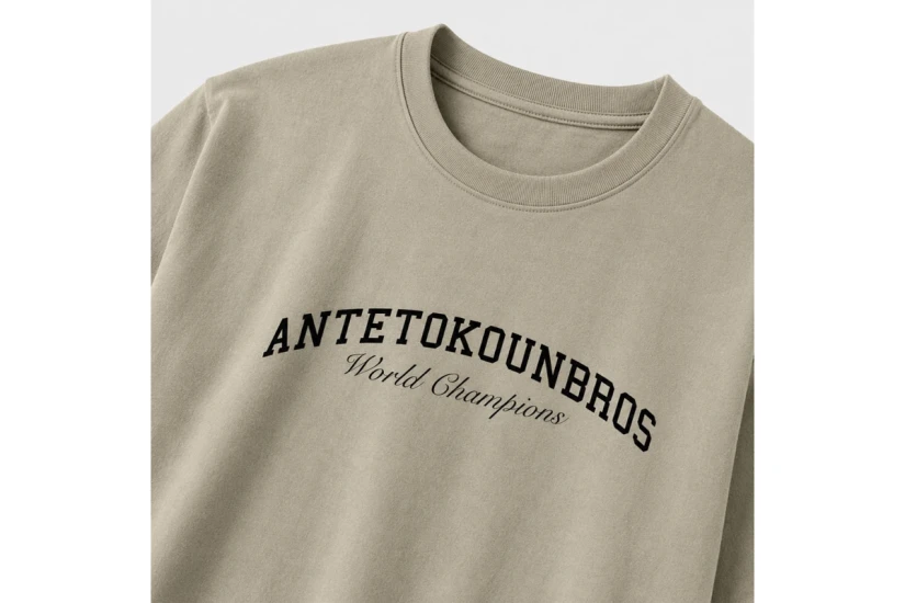 AntetokounBros 3 Rings Ανδρικό Κοντομάνικο T-Shirt Ζαχαρί, Χρυσό, Μαύρο