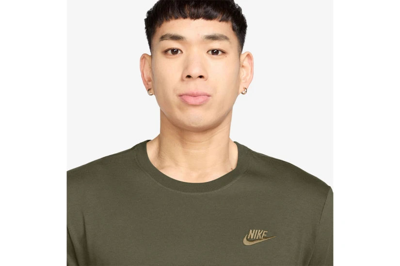 Nike Sportswear Club Ανδρικό Κοντομάνικο T-Shirt Λαδί