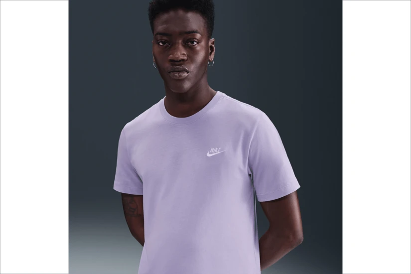 Nike Sportswear Club Ανδρικό Κοντομάνικο T-Shirt Λιλά