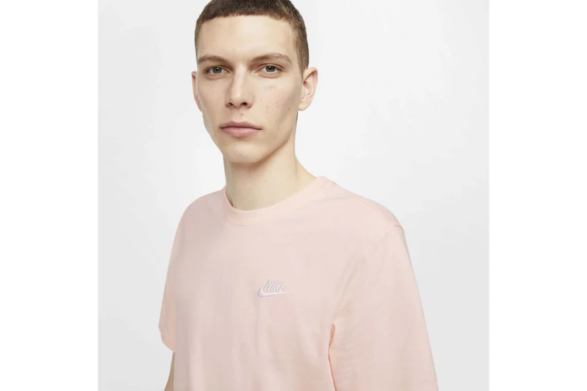 Nike Sportswear Club Ανδρικό Κοντομάνικο T-Shirt Σομόν