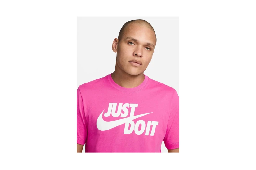 Nike Just Do It Swoosh Ανδρικό Κοντομάνικο T-Shirt Φούξια