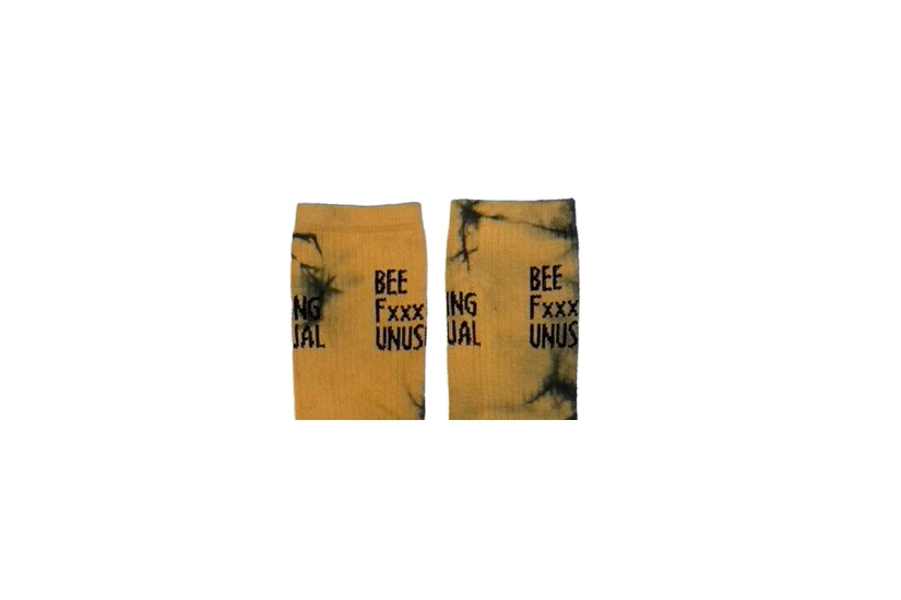 Bee Unusual Bee FxxxING Unusual Tie Dye Κάλτσες μέχρι τη Γάμπα