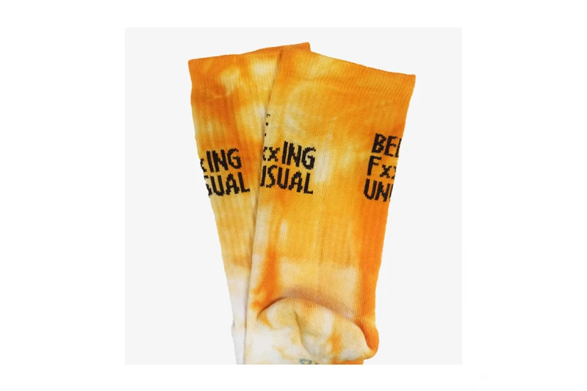 Bee Unusual Bee FxxxING Unusual Tie Dye Κάλτσες μέχρι τη Γάμπα