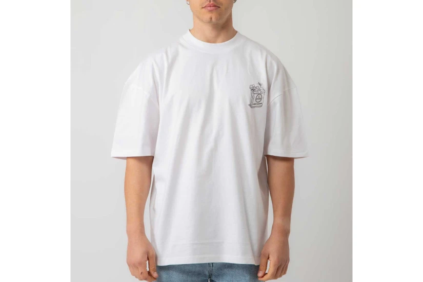 Bee Unusual High Flowers Ανδρικό Κοντομάνικο T-Shirt Λευκό