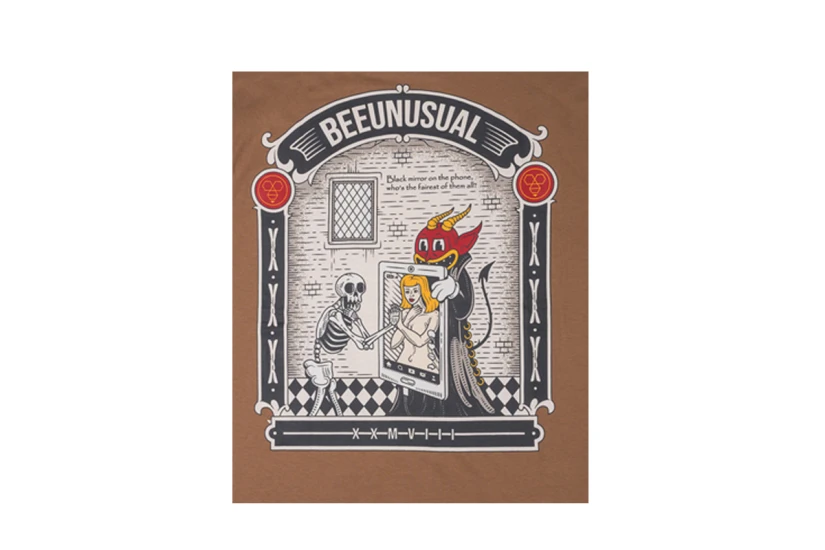 Bee Unusual Vanity Ανδρικό Κοντομάνικο T-Shirt Καφέ