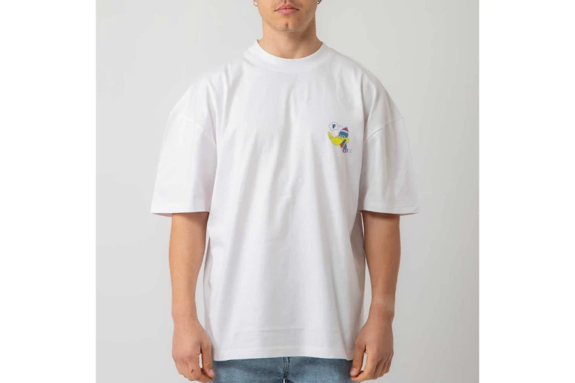 Bee Unusual Flying Duck Ανδρικό Κοντομάνικο T-Shirt Λευκό