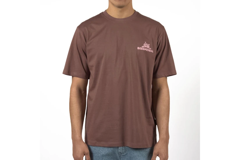 Bee Unusual Brain Rot Ανδρικό Κοντομάνικο T-Shirt Καφέ
