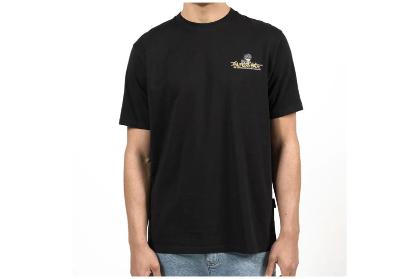 Bee Unusual Blaze Bee Relaxed Ανδρικό Κοντομάνικο T-Shirt Μαύρο, Γκρι Σκούρο, Κίτρινο, Λευκό