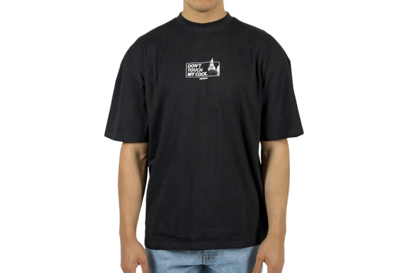 Bee Unusual Dont Touch My Cock Ανδρικό Κοντομάνικο T-Shirt Μαύρο