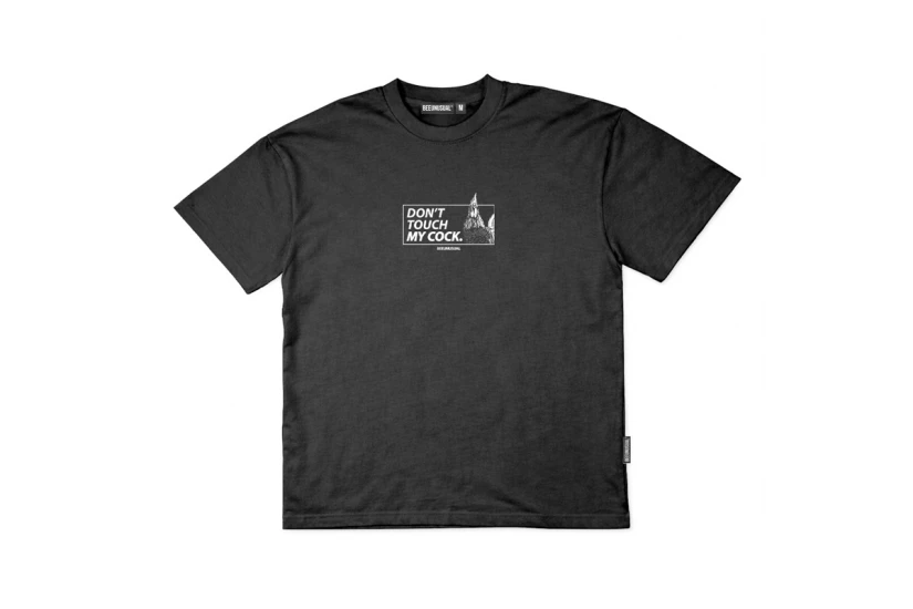 Bee Unusual Dont Touch My Cock Ανδρικό Κοντομάνικο T-Shirt Μαύρο