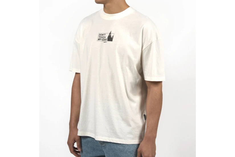 Bee Unusual Dont Touch My Cock Ανδρικό Κοντομάνικο T-Shirt Λευκό