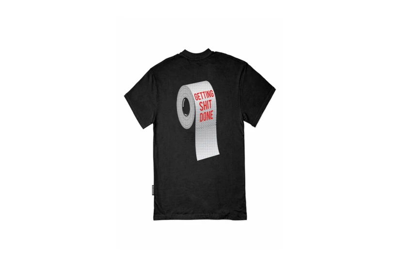 Bee Unusual Getting Shit Done Oversized Ανδρικό Κοντομάνικο T-Shirt Μαύρο