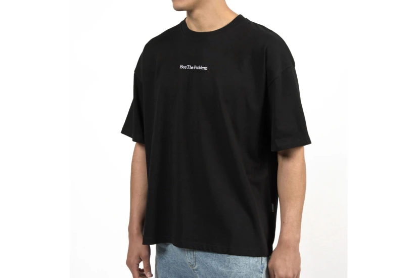 Bee Unusual Bee The Problem Extra Heavy Boxy Ανδρικό Κοντομάνικο T-Shirt Μαύρο