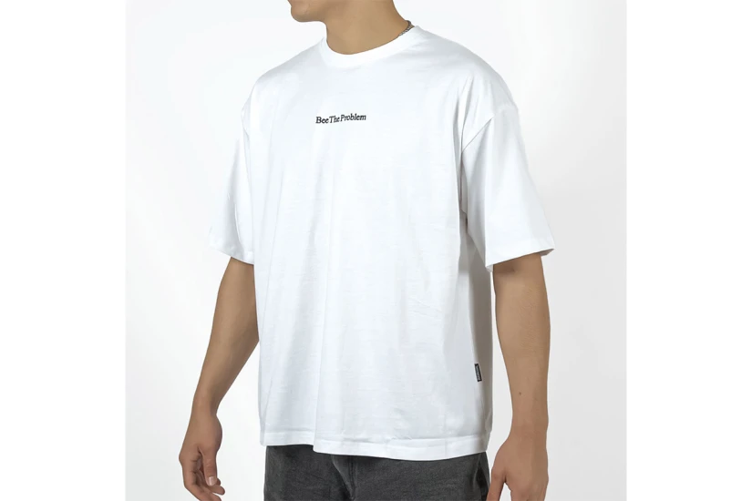 Bee Unusual Bee The Problem Extra Heavy Boxy Ανδρικό Κοντομάνικο T-Shirt Λευκό