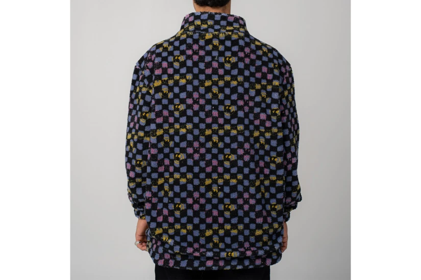 Bee Unusual Checkered Ζακέτα Sherpa Ανδρική (AT-262702)