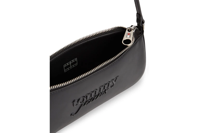 Tommy Jeans Essential Logo Γυναικεία Τσάντα Ώμου Μαύρη