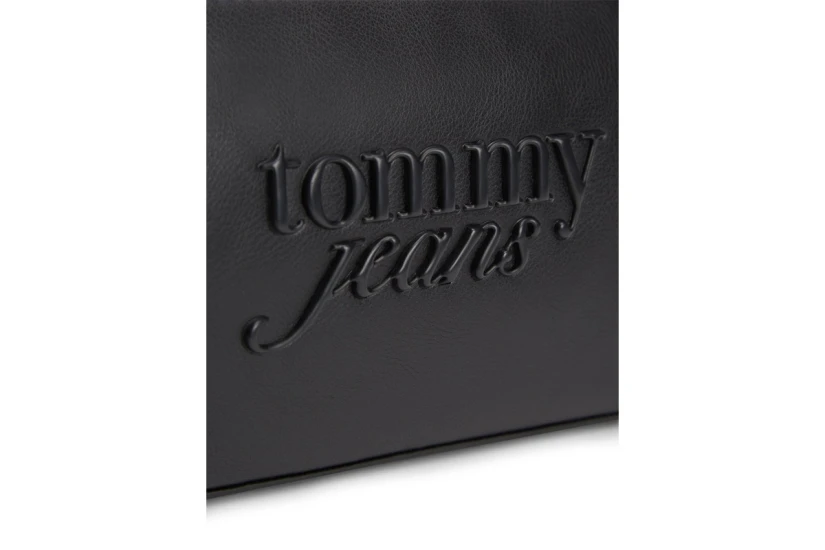Tommy Jeans Essential Logo Γυναικεία Τσάντα Ώμου Μαύρη