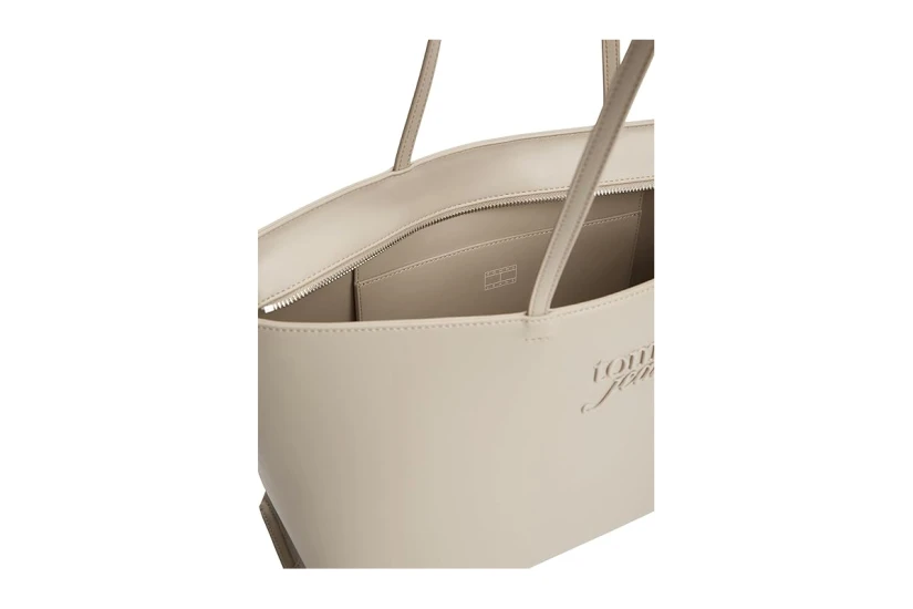 Tommy Jeans Must Γυναικεία Τσάντα Tote Μπεζ
