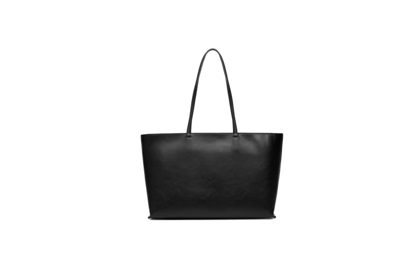Tommy Jeans Essential Textured Logo Γυναικεία Τσάντα Tote Μαύρη 10,8L