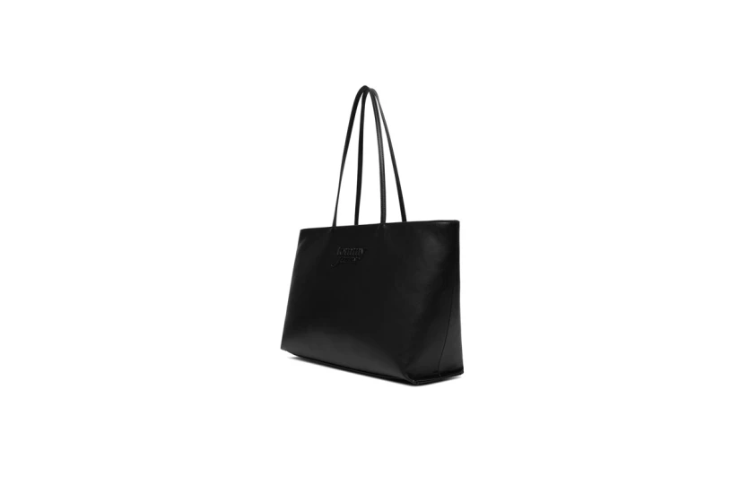 Tommy Jeans Essential Textured Logo Γυναικεία Τσάντα Tote Μαύρη 10,8L