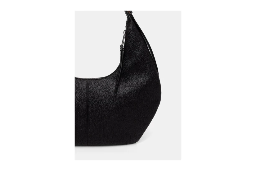Tommy Jeans Flag Plaque Slouch Hobo Γυναικεία Τσάντα Ώμου - Χειρός Μαύρη 3,3L