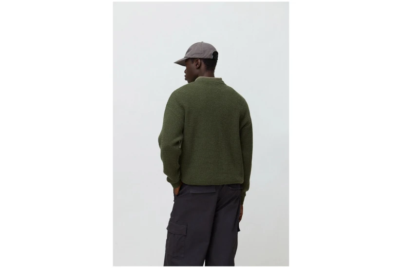 Blue Banana Waffle Knitted Πουλόβερ Ανδρικό (AW26MG029WFEGR06)