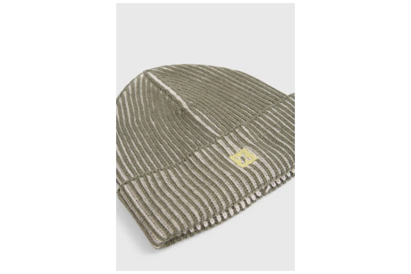 Blue Banana Rib Unisex Χειμερινό Σκουφάκι Λαδί