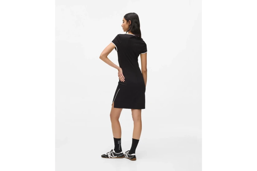 Karl Lagerfeld Fitted Γυναικείο Mini Φόρεμα Μαύρο