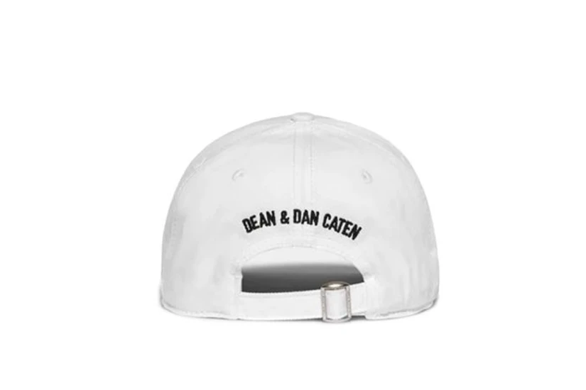 Dsquared2 Icon Strapback Baseball Καπέλο Λευκό, Μαύρο