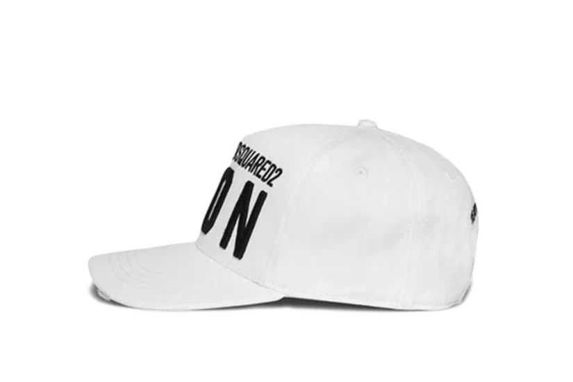 Dsquared2 Icon Strapback Baseball Καπέλο Λευκό, Μαύρο