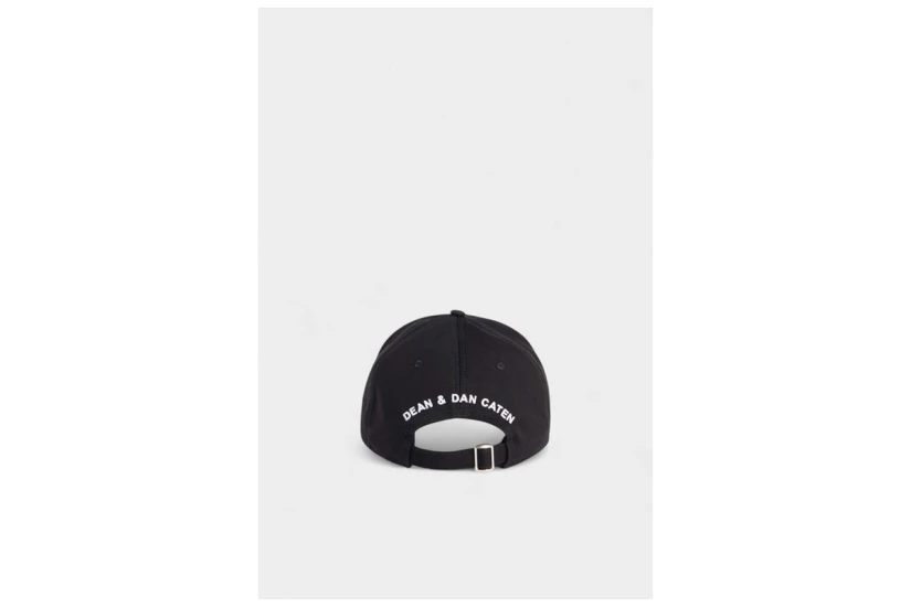 Dsquared2 D2 Upside Down Unisex Baseball Καπέλο Strapback Μαύρο, Λευκό